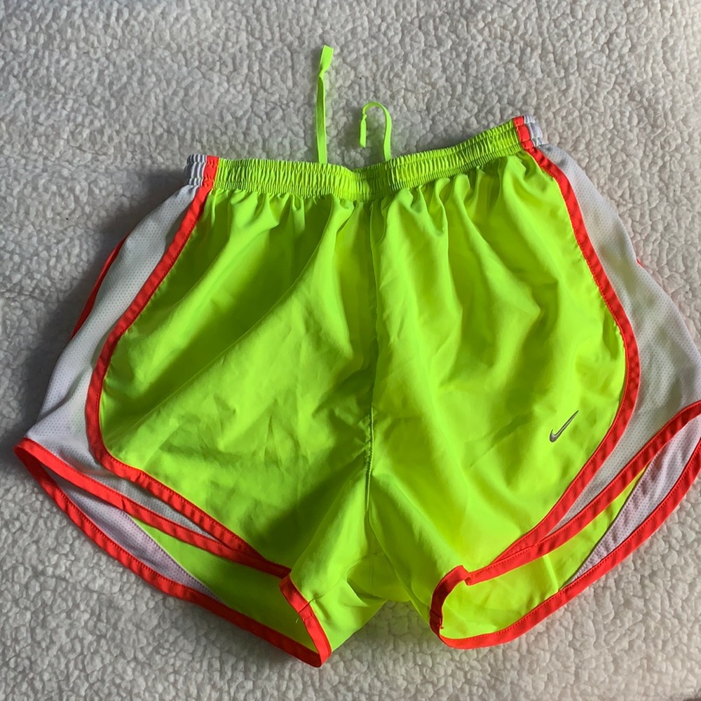 Neon yellow Nike shorts